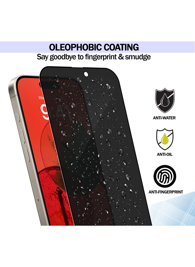 RKINC Screen Protector [2-Pack] for iPhone 15 Pro Max, 15 Plus, Privacy Tempered Glass Film Screen Protector, [Anti Spy][Anti-Scratch][Bubble-Free] - Image 4